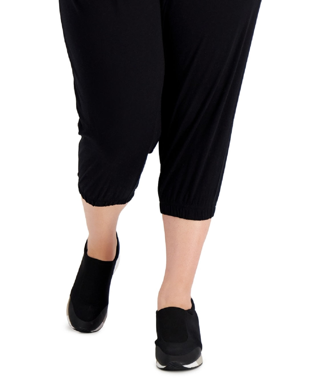 ID Ideology Women's Cropped Jogger Pants Black Size 3X