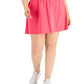 ID Ideology Women's Woven Skort Pink Size 2X