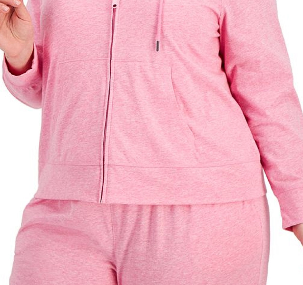 ID Ideology Women's Full Zip Hooded Jacket Pink Size 3X