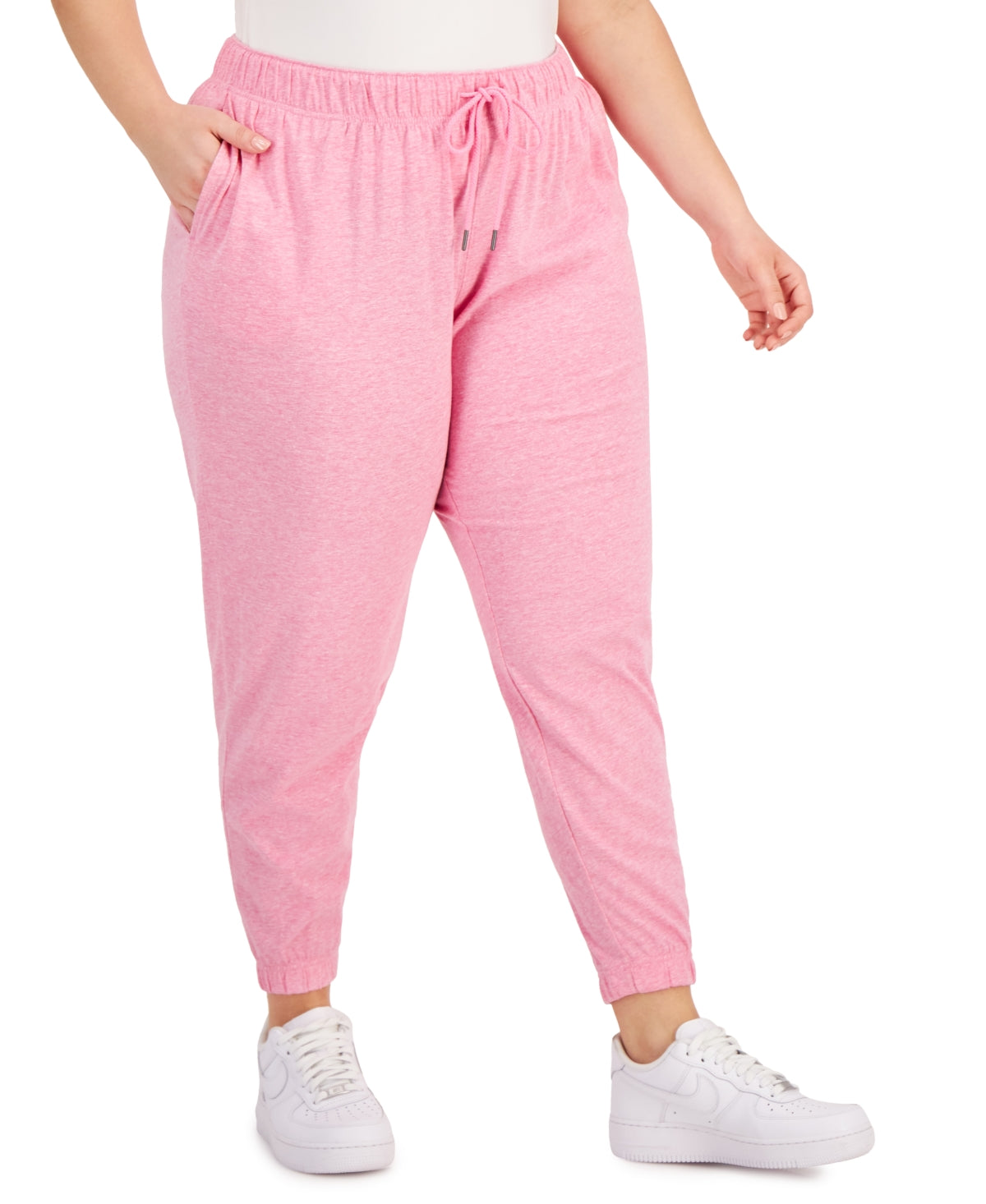 ID Ideology Women's Off Duty Jogger Pants Pink Size 3X