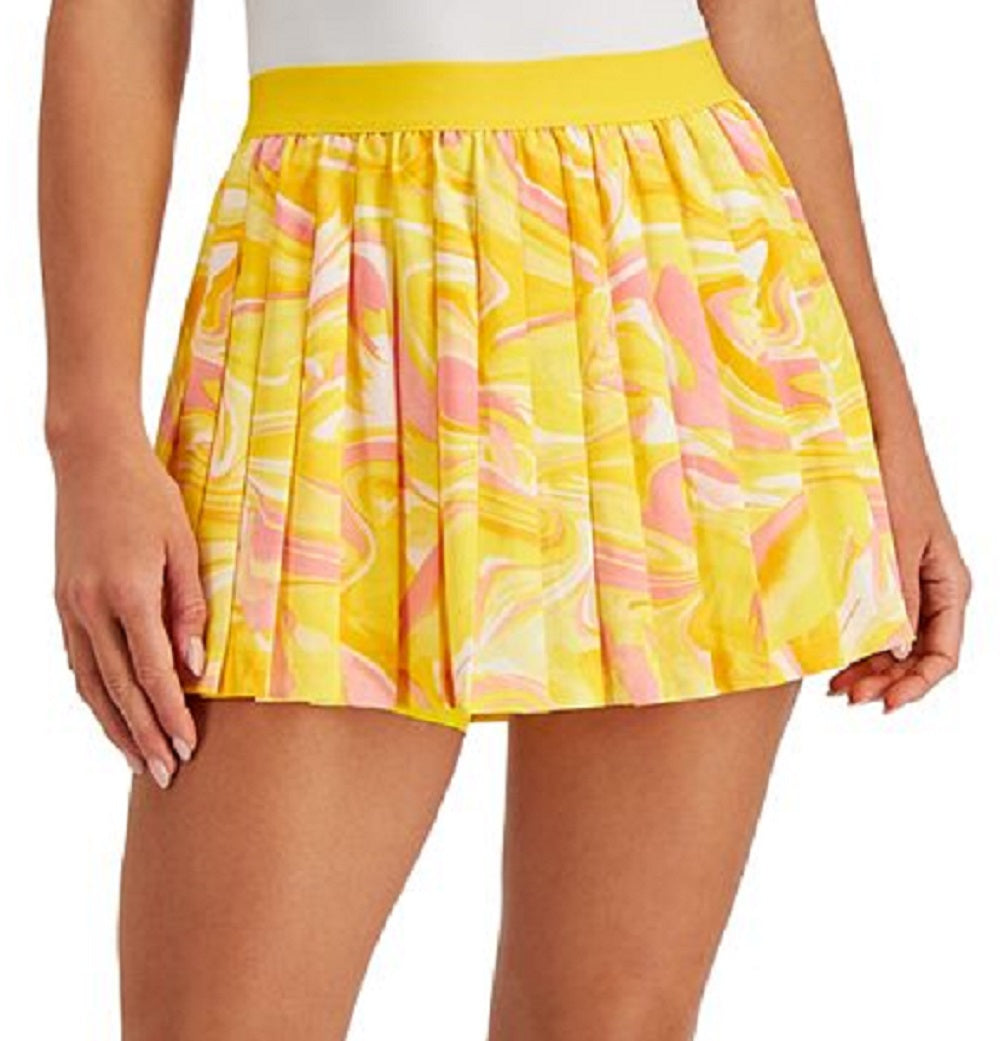 ID Ideology Women's Whirl Print Skort Yellow Size Medium