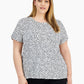 Alfani Women's Printed T-Shirt White Size 0X