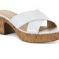 Sun + Stone Women's Giigi Crisscross Wedge Sandals White Size 6.5 M