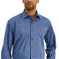 Alfani Men's Regular Fit Traveler Stretch Dress Shirt Blue Size 32X33