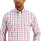 Club Room Men's Slim Fit 4 Way Stretch Gingham Dress Shirt Red Size Large