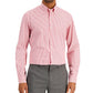 Club Room Men's Slim Fit 4 Way Stretch Stripe Dress Shirt Red Size Large