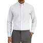 Club Room Men's Slim Fit 4 Way Stretch Ditsy Floral Dress Shirt White Size Medium