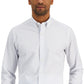 Club Room Men's Slim Fit 4 Way Stretch Ditsy Floral Dress Shirt White Size Medium