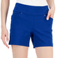 INC International Concepts Women's Mid Rise Pull On Shorts Blue Size 8