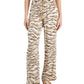 INC International Concepts Women's Printed Wide Leg Pants Brown Size Medium