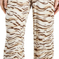 INC International Concepts Women's Printed Wide Leg Pants Brown Size Medium