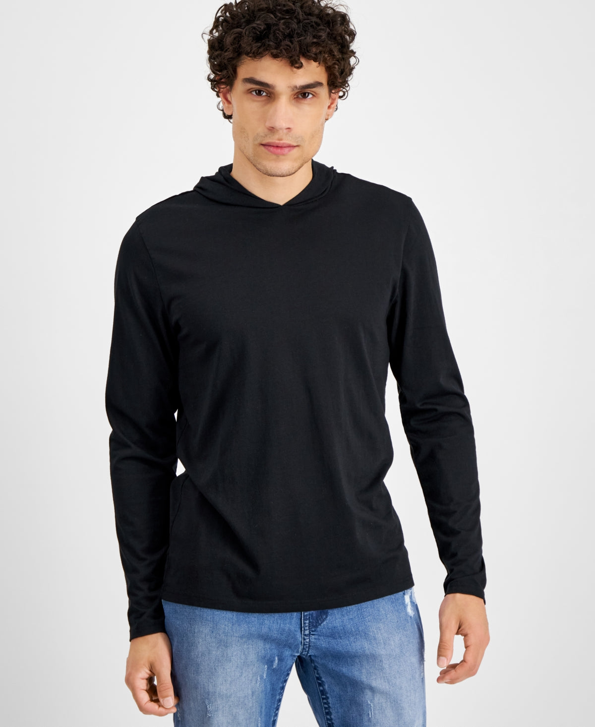 INC International Concepts Men's Island Breeze Burnout Hoodie Black Size XX-Large