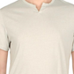 INC International Concepts Men's Heathered Split Neck T-Shirt Beige Size X-Large