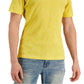 Alfani Men's Stretch Textured Stripe Jacquard Polo Shirt Yellow Size X-Large