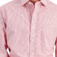 Club Room Men's Regular Fit Cotton Stripe Dress Shirt Red Size 32X33