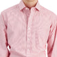 Club Room Men's Regular Fit Cotton Stripe Dress Shirt Red Size 18.5X36X37