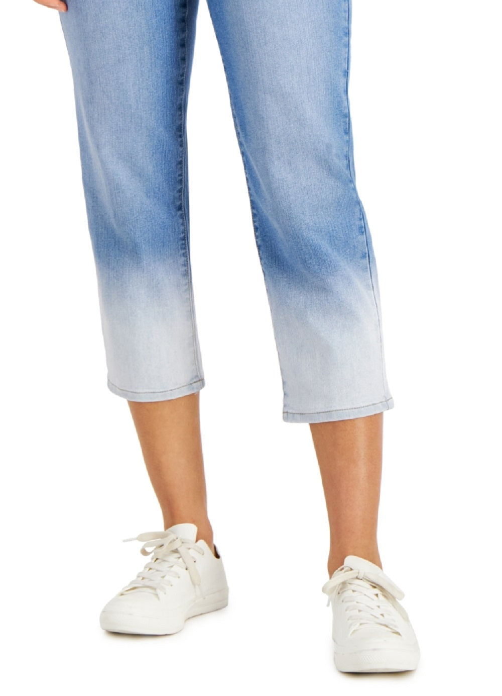 Style & Co Women's High Rise Straight Crop Jeans Blue Size 8Petite