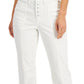 Style & Co Women's Button Fly Cropped Jeans White Size 8