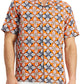 Club Room Men's Regular Fit Medallion Print Camp Shirt Red Size Small