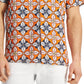 Club Room Men's Regular Fit Medallion Print Camp Shirt Red Size Small