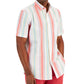 Club Room Men's Sunrise Fade Striped Poplin Shirt White Size Small
