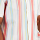 Club Room Men's Sunrise Fade Striped Poplin Shirt White Size Small