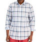 Club Room Men's Regular Fit Plaid Poplin Shirt White Size Small