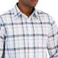 Club Room Men's Regular Fit Plaid Poplin Shirt White Size Small