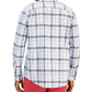 Club Room Men's Regular Fit Plaid Poplin Shirt White Size Large