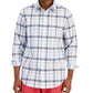 Club Room Men's Regular Fit Plaid Poplin Shirt White Size Large
