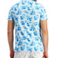 Club Room Men's Tropical Graphic T-Shirt Blue Size XX-Large