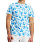 Club Room Men's Tropical Graphic T-Shirt Blue Size XX-Large