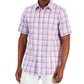 Club Room Men's Giza Plaid Poplin Shirt Purple Size XX-Large