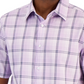Club Room Men's Giza Plaid Poplin Shirt Purple Size XX-Large