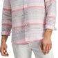 Club Room Men's Regular Fit Stripe Linen Shirt Pink Size Medium