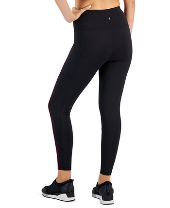 ID Ideology Women's Contrast Piping 7/8 Leggings Black Size Large
