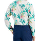 Bar III Men's Slim Fit Tropical Print Dress Shirt White Size Large