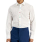 Bar III Men's Slim Fit Colored Buttons Dress Shirt White Size Small