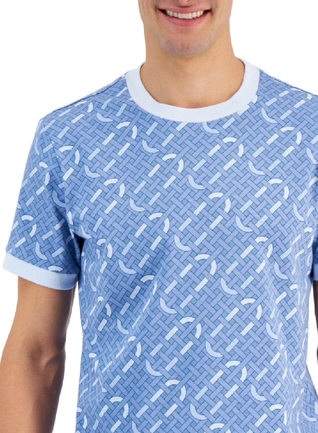 Alfani Men's Geo Graphic T-Shirt Blue Size Large