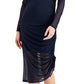 INC International Concepts Women's Solid Ruched Dress Blue Size X-Large