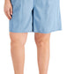 Karen Scott Women's Cotton Gemma Shorts Blue Size X-Large