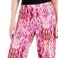 JM Collection Women's Ikat Dreams Printed Pull On Pants Pink Size X-Small