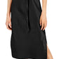 INC International Concepts Women's Side Slit Slip Dress Black Size Small
