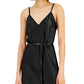 INC International Concepts Women's Side Slit Slip Dress Black Size X-Large