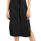 INC International Concepts Women's Side Slit Slip Dress Black Size X-Large