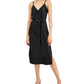 INC International Concepts Women's Side Slit Slip Dress Black Size X-Large
