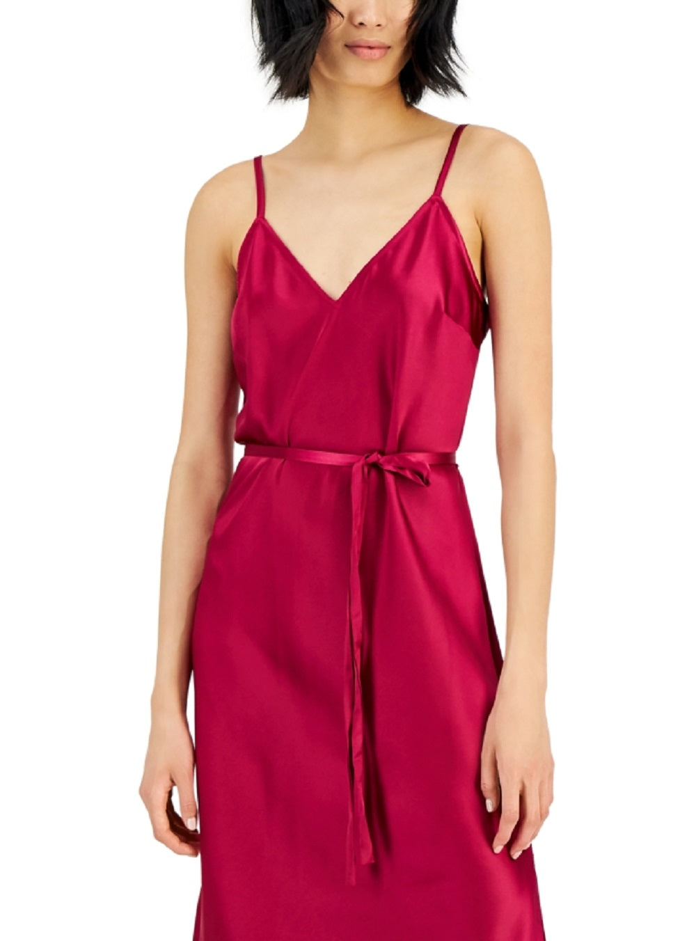 INC International Concepts Women's Side Slit Slip Dress Pink Size X-Large