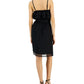 INC International Concepts Women's Clip Dot Ruffled Dress Black Size Small