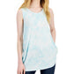 Style & Co Women's Tie Dyed Swing Tank Top Blue Size X-Large