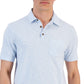 Club Room Men's Marled Stripe Polo Blue Size Large